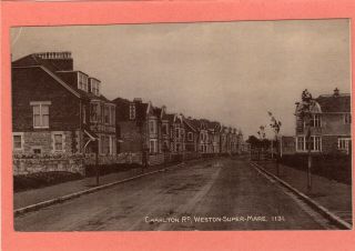 Charlton Road Weston Mare Pc 1911 Worle Single Circle Postmark Ae870