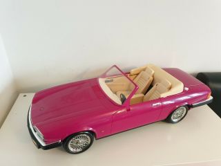 Vintage Barbie Car Jaguar Xjs V12 2 - Seater Convertible With Headlamps