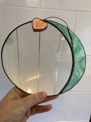 Stained Glass Hand Made Mirror In The Style Of Charles Rennie Macintosh