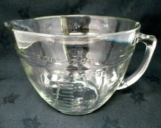 8 Cup 2 Quart Glass Measures Cup Large Anchor Hocking Made In Usa