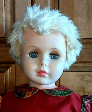 Vintage Ae Allied Eastern Companion Doll 33 " Patti Playpal Platinum Blonde Tlc