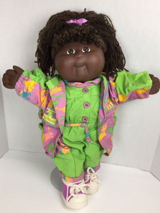 1989 Cabbage Patch Kids Designer Line Black African American Girl Doll Euc