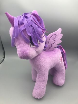2012 Purple My Little Pony Plush Euc 12 Inches Tall Unicorn With Horn And Wings