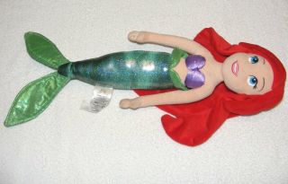 Disney Store Little Mermaid Ariel 20 " Plush Doll Guc
