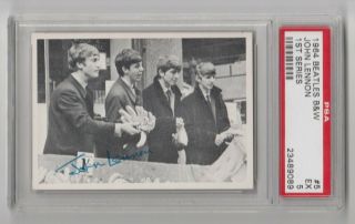 1964 The Beatles B&w John Lennon 1st Series Card 5 Psa 5 Ex