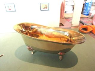 Dollhouse Miniature Vintage Shackman Brass Bathtub 1:12 Scale