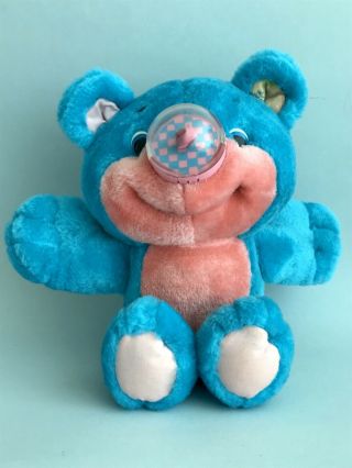 Playskool 1987 Vintage Nosy Bears “chexter” Teddy Inflating Balloon Blue & Pink