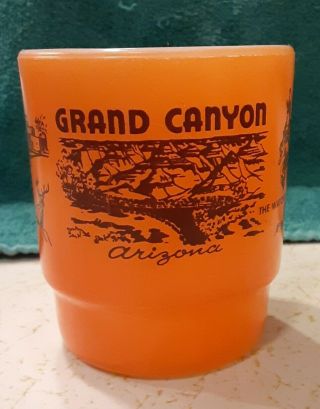 Mid Century Souvenir Anchor Glass Coffee Mug Cup Grand Canyon National Park Mcm