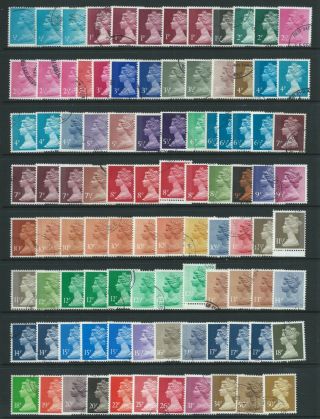 Qe2 - Decimal Definitives X841 To X922 All Good/fine.  Set Of 97 Stamps