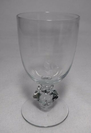 BRYCE crystal AQUARIUS CLEAR pattern Set of 2 Wine Glasses or Goblets - 4 - 5/8 