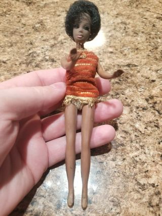 1970 Rare Topper Dawn African American Black Dale Barbie Style Doll