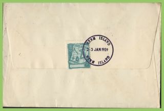 Guernsey / Herm Island 1959 1d Local Issue Map On Cover
