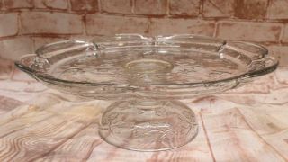 Anchor Hocking Savannah Cake Plate Glass Floral Stand Pedestal Replacement