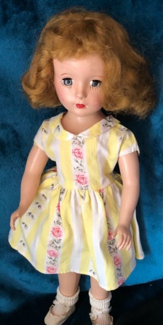 1950’s Vintage Hard Plastic Doll - Made In Usa - 14 Inch