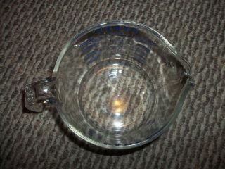 Vintage PYREX 4 Cup 1 qt 1000 ml Borosilicate Glass Measuring Cup,  Corning blue 2
