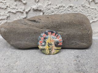 Vintage Iron Maiden Eddie Rock Button 1980s Rock Pin Licensed Collectible Pin 2