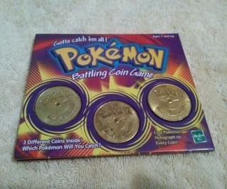 Pokemon Battling Coin Game Hasbro 36clefable,  70weepinbell,  29nidorina 1999