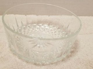 Vintage Arcoroc France Starburst Diamond Pattern Clear Glass 5 " Bowl Set Of 5