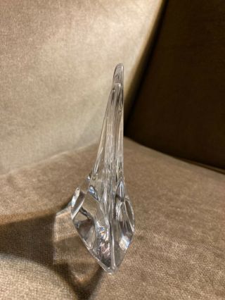Daum Nancy France Crystal Sailboat Paperweight - Signed 3