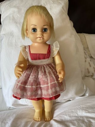 Rare Vintage 1961 Chatty Baby.  18” With Pull String That