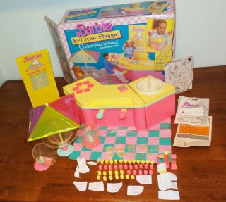 Mattel Barbie Ice Cream Shoppe W/ Extra Ice Cream Pack,  Instructions & Box 1987