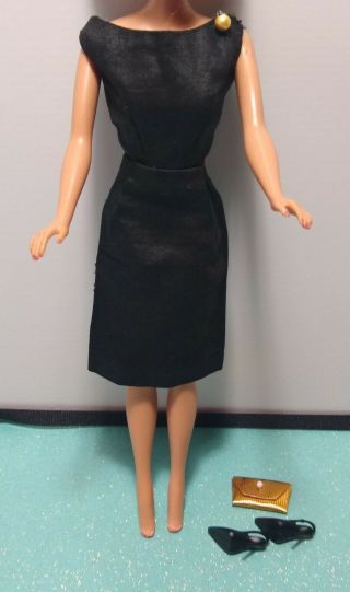 Vintage Barbie Clone Black Sheath Dress Premier Bild Lilli Babs Shillman Htf