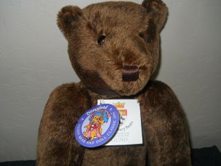 Canterbury Bears By Gund Ltd Ed Disneyland 1993 Lancaster Brown Mohair 22 "