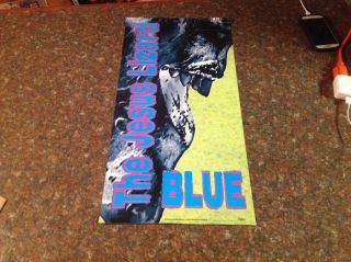 Cd Lp The Jesus Lizard Music Promo Poster 24x12apx Blue Vintage