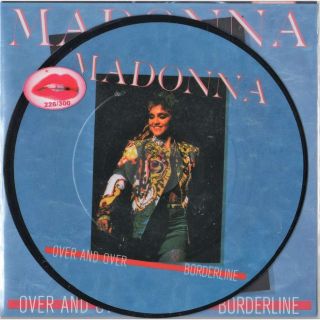 Madonna Over And Over Italy Ltd Re 300 7 " Picture Disc Unique Poster Ps
