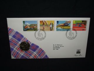 Gb First Day Cover 1986 Commonwealth Games £2 Coin Cover.