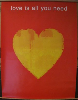 The Beatles,  All You Need Is Love,  18 " X24 " Promo Only Poster,  Cond.