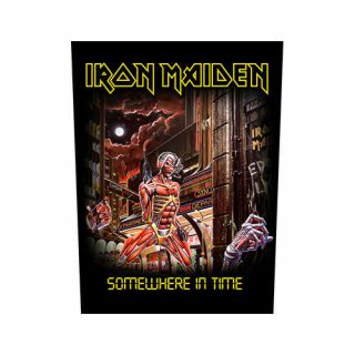 Printed Sew - On Back Patch Official Merch Eddie Iron Maiden Somewhere In Time