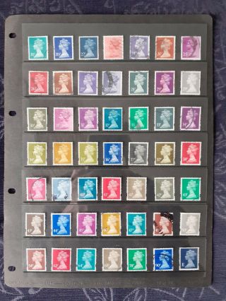 Selection Of Harder To Find Qeii Decimal Machin Stamps.  As Per Photos.