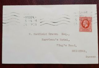 Gb First Day Cover Fdc Gv 1934 1d Red P/mk Twickenham As Picture.