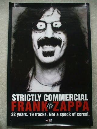 Frank Zappa Strickly Commercial 1995 Promo Poster The Best On Ryko Records