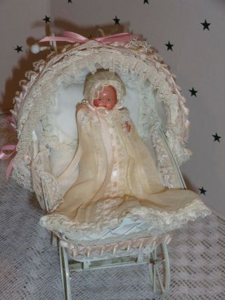 Vintage Celluloid Baby Doll 3 1/2 