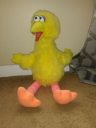 Sesame Street Vintage Talking Big Bird Plush Stuffed Animal Toy 1986