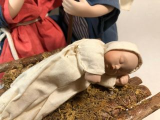 Ashton Drake THE HOLY FAMILY Nativity Porcelain Doll Figures Vintage 1993 Jesus 3