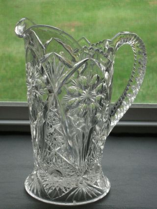Eapg Early American Imperial Glass 474 Crystal Milk Pitcher