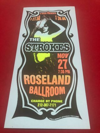 The Strokes Silkscreen Concert Handbill Nov 27 2002 Roseland Nyc Mark Arminski