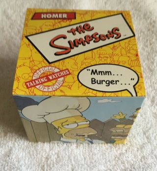 The Simpsons Talking Homer Wrist Watch Burger King 2002 -