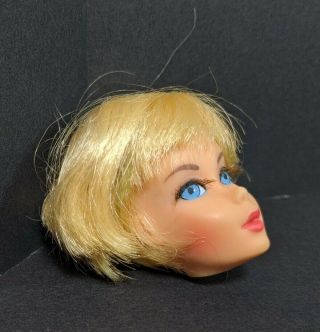 Vintage Francie Doll Mod Barbie Friend Blonde,  Blue,  Eyelashes Head Only 2