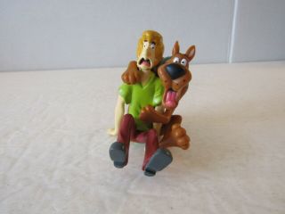 2002 Hanna Barbera Scooby Doo And Shaggy 3 " Pvc Figure Cake Topper