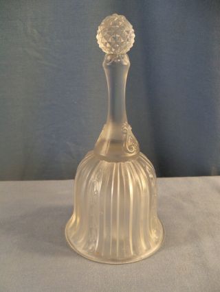 Fenton Crystal Velvet Satin Glass Bell W/ Ribbed Design 6 3/4 " Tall 2
