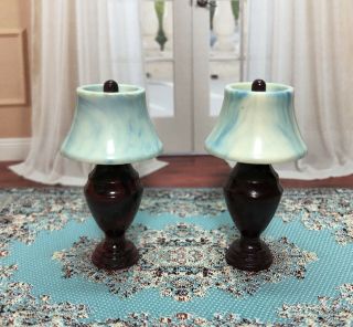 Ideal Table Lamps Vintage Tin Dollhouse Furniture Renwal Miniature Plastic 1:16
