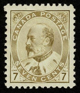 Canada Stamp Scott 92 7c King Edward Vii Lh Og Well Centered