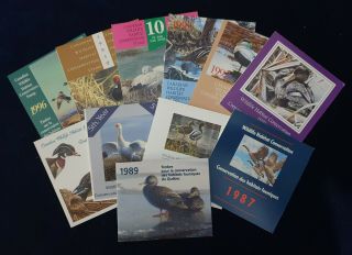 Canadian Wildlife Habitat Conservation Stamps - 11 Booklets 3018