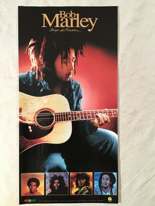 Bob Marley 1992 Promo Poster Songs Of Freedom Island Records