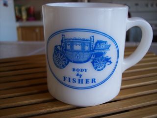 Vintage Gm Fisher Body Coffee Mug And Paper Weight 75 Years Anniversary
