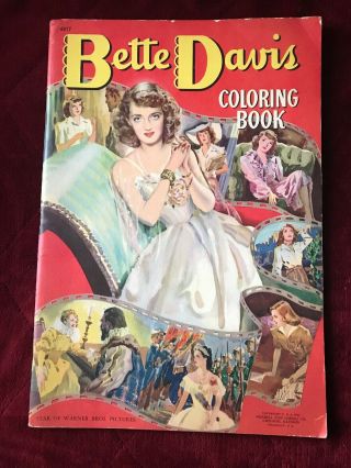 Bette Davis Coloring Book Scenes From Her Films - 1942 40 Colored